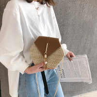 Hexagon Leather Handbag